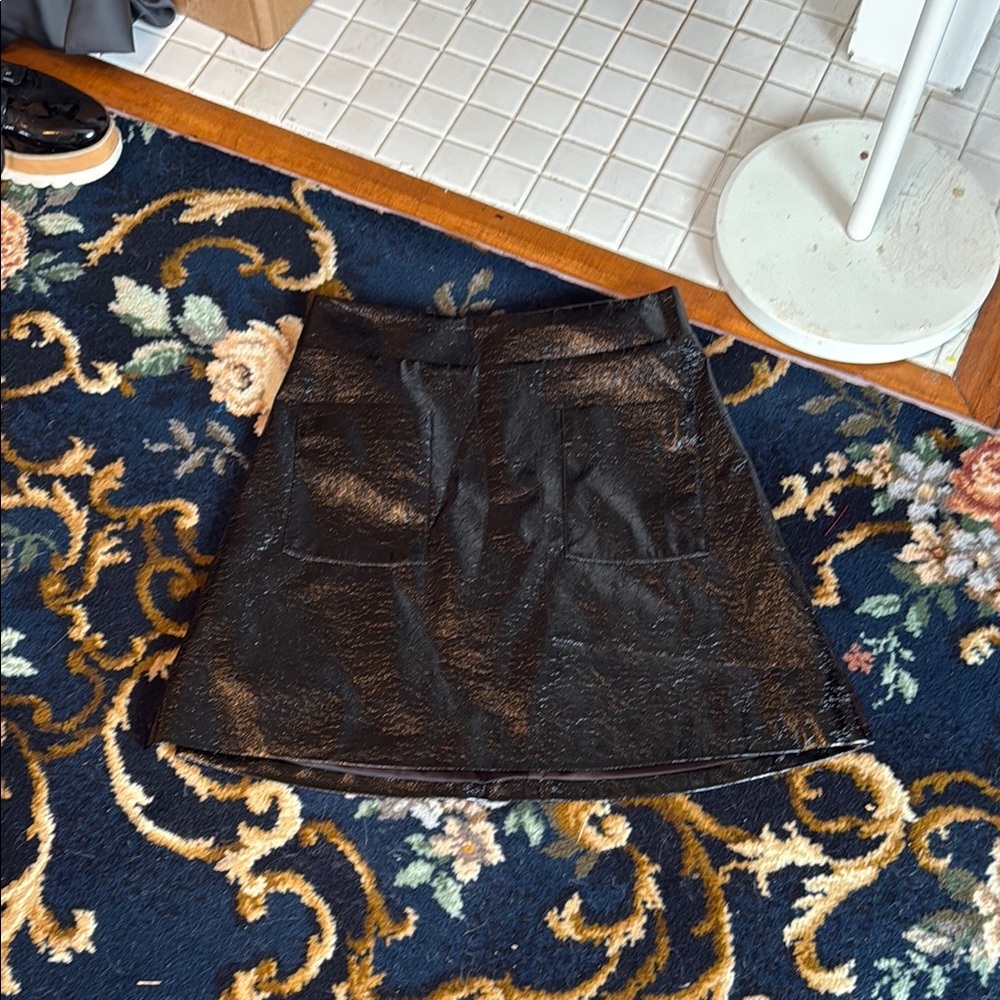Capulet vegan leather Black A-Line Mini Skirt - worn once. 75 retail